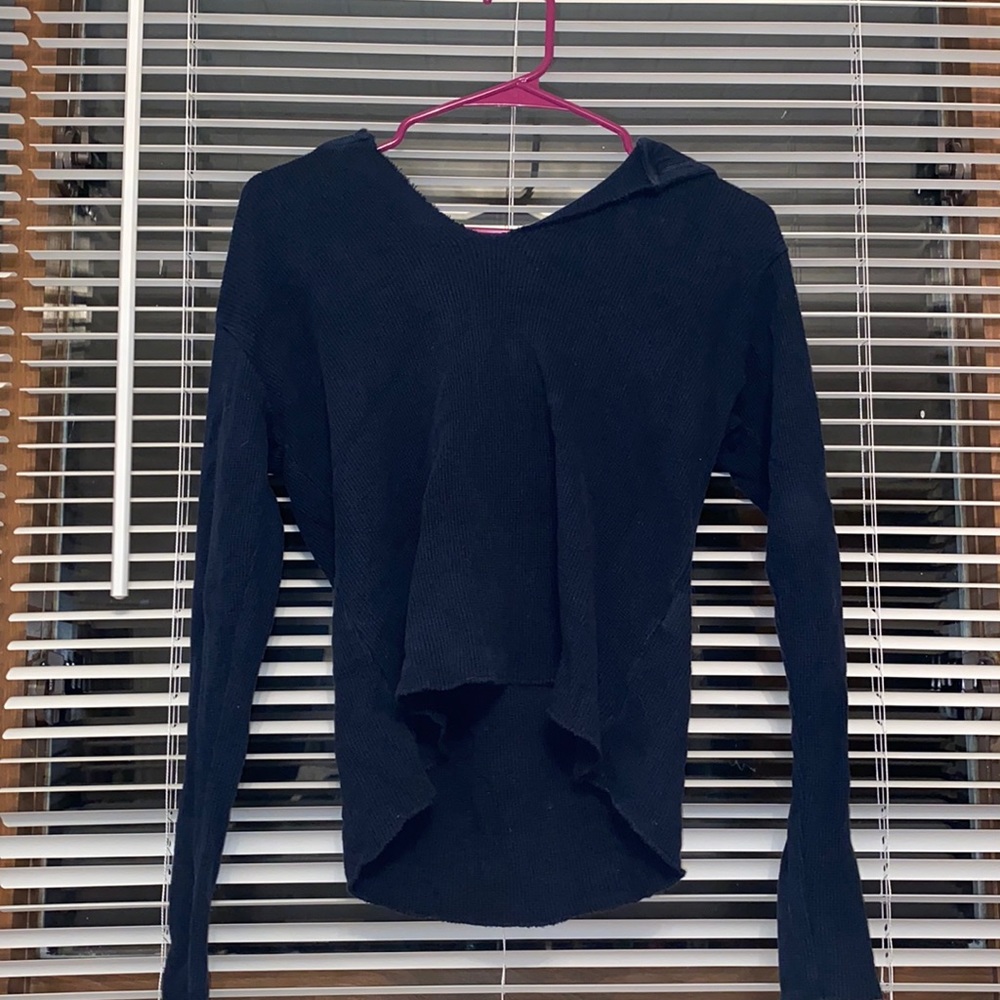 Brandy Melville Navy Long Sleeve with Hood